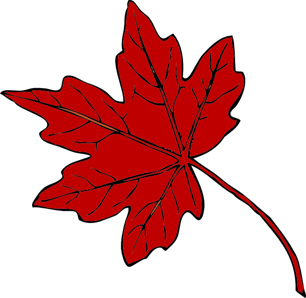 Red Maple Leaf Clip Art - vector clip art online ...