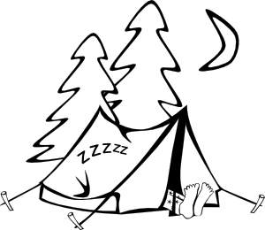 Sleeping In A Tent Clip Art - vector clip art online ...