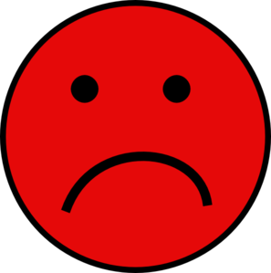 Red Sad Face clip art - vector clip art online, royalty free ...
