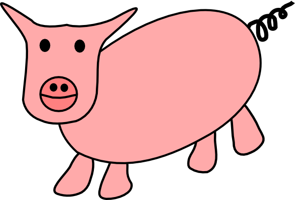 Pig Cartoon Clip Art - vector clip art online ...