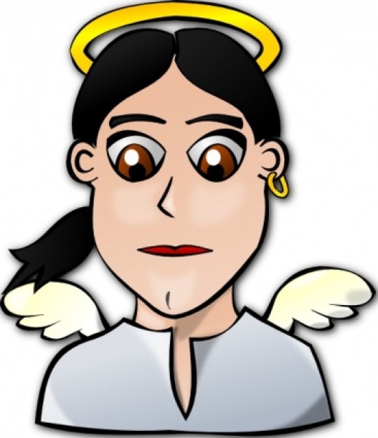 Angel Face Cartoon clip art | Download free Vector