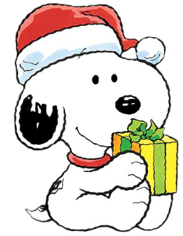 Christmas Baby Snoopy Cartoon Clipart Image - I-