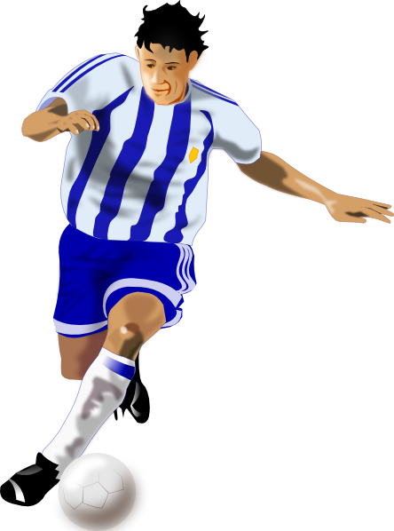Futbolista Soccer Player clip art Free Vector