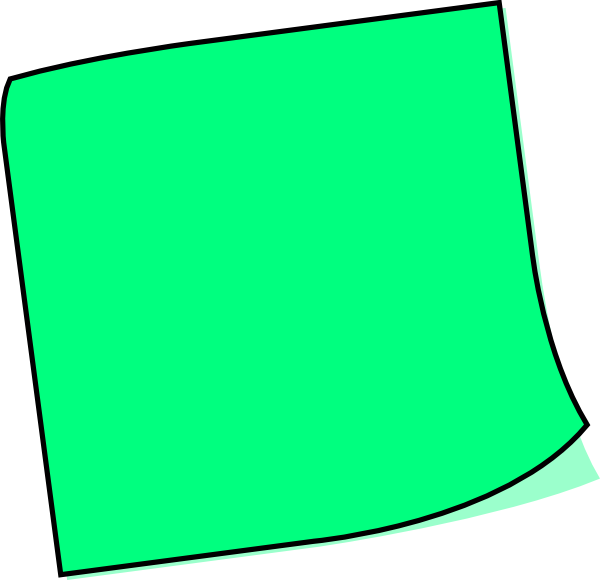 Green Sticky Note Clip Art - vector clip art online ...