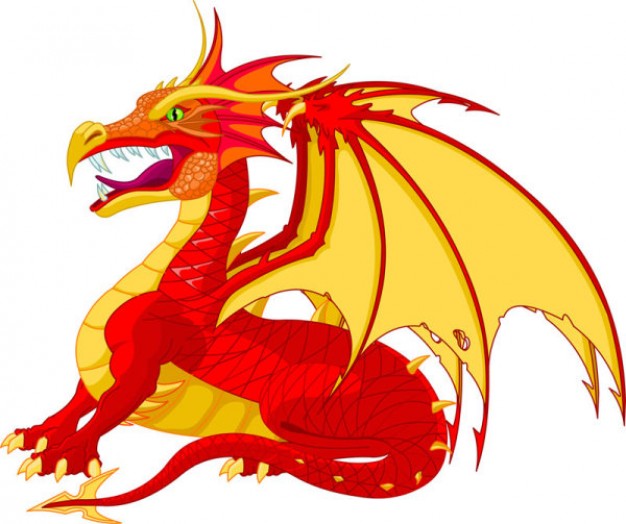 cute cartoon dragon vector | Download free Vector
