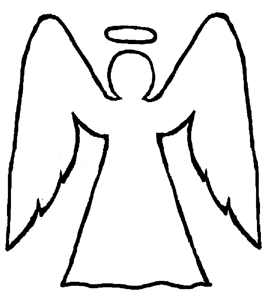 free angel outline clip art - photo #3