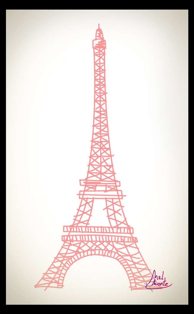 Eiffel Tower doodle by montemel