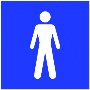 Male Toilet sign. REF: B028 [standard signs also available without ...