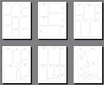 Scrapbooking Tags Templates, Printable Shapes