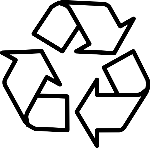 Recycling Symbol Outline clip art - vector clip art online ...