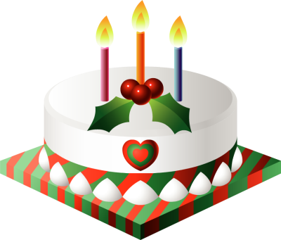 Christmas Cake with Candles - Free Clip Arts Online | Fotor Photo ...