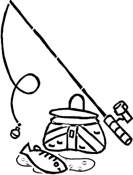Equipment for Fishing coloring page | Super Coloring