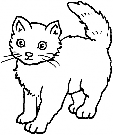 cat coloring clipart - photo #24