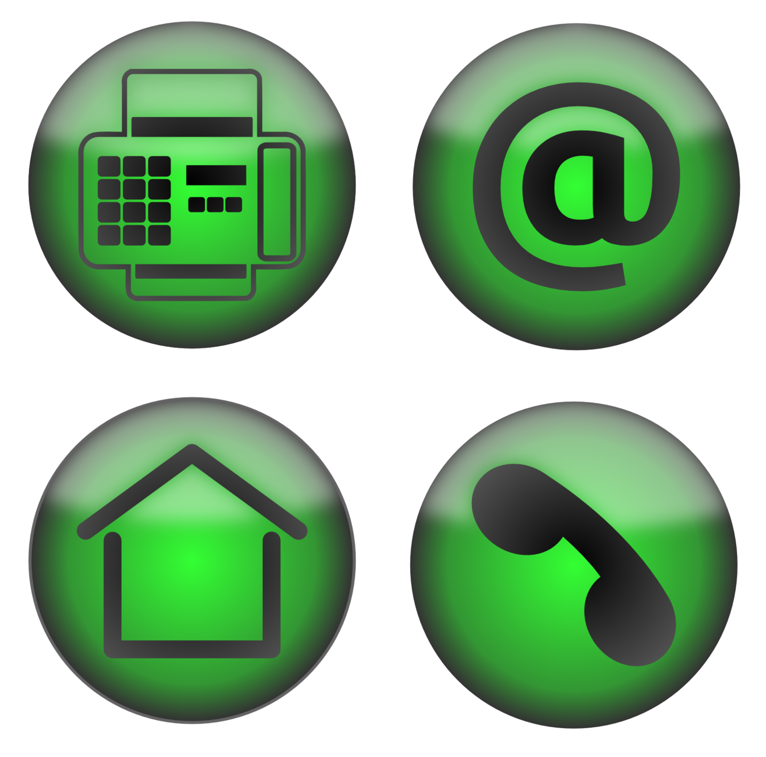 Phone Fax Email Icons Clipart - Free to use Clip Art Resource
