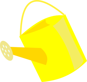 Watering can pouring water clipart