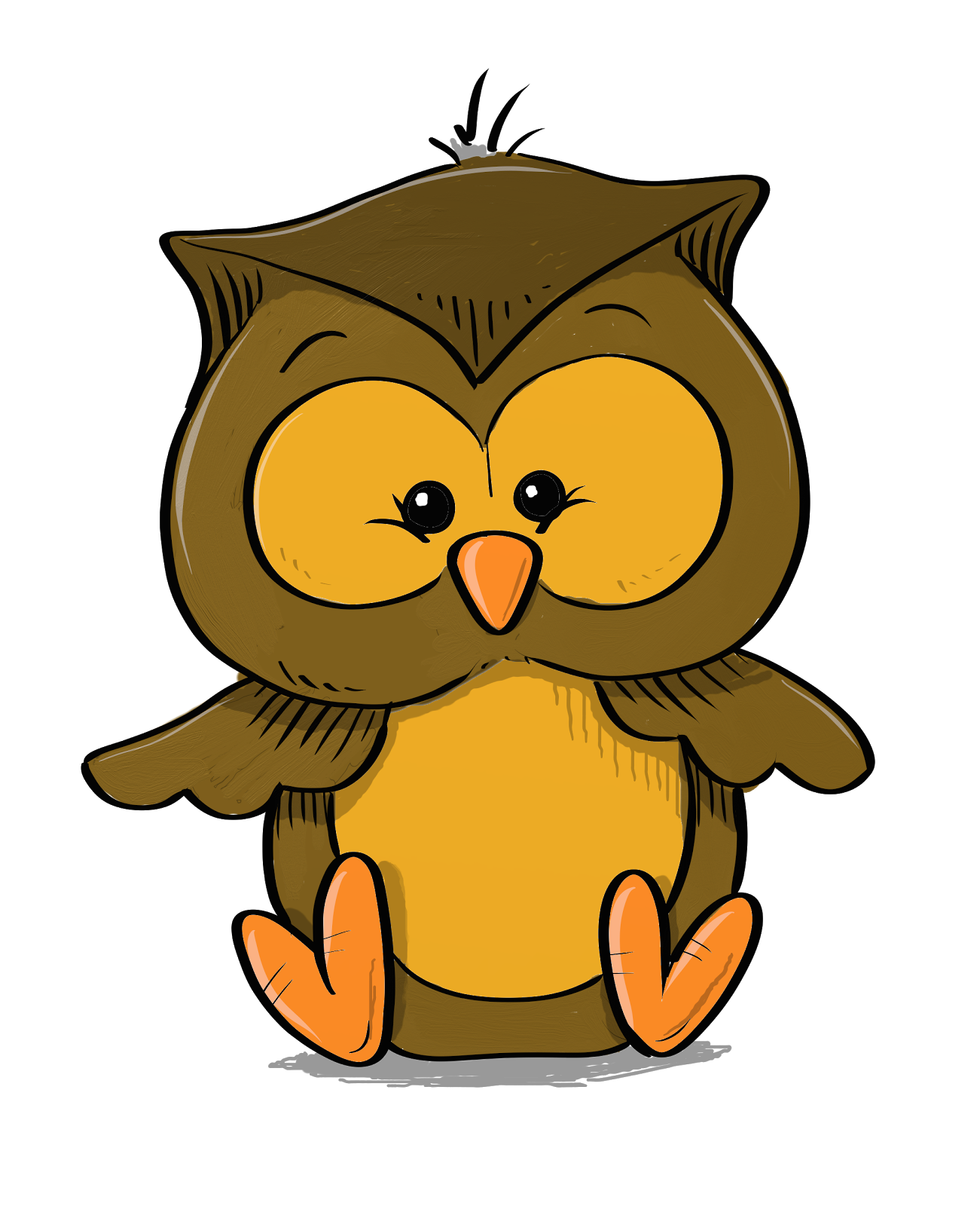 Cartoon Baby Owl