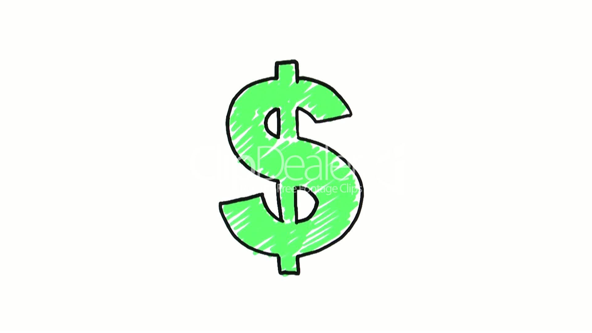 Dollar Sign Sketch: Royalty-free video and stock footage