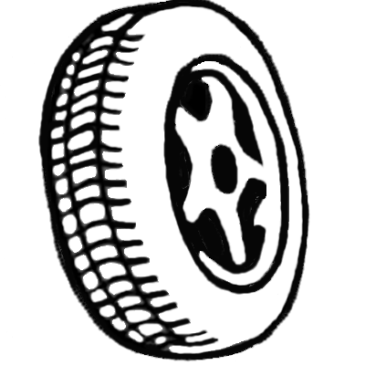 Wheel Black And White Clipart