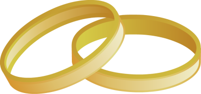 Gold wedding bands clipart