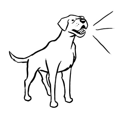 Clip art barking dog cartoon