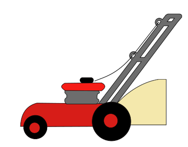 Cartoon Lawn Mower Clipart