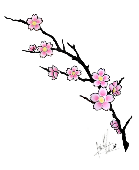 Cartoon Cherry Blossom Tree Clipart - Free to use Clip Art Resource