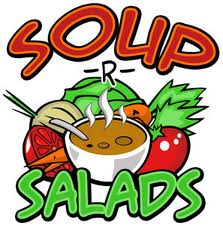 Soup and salad clip art
