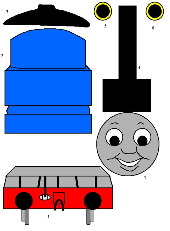 Printable Train Cut Out Template