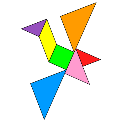 Tangram Bird - Tangram solution #228 - Providing teachers and ...