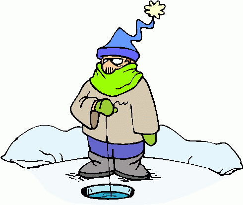 Funny Ice Fishing Clipart