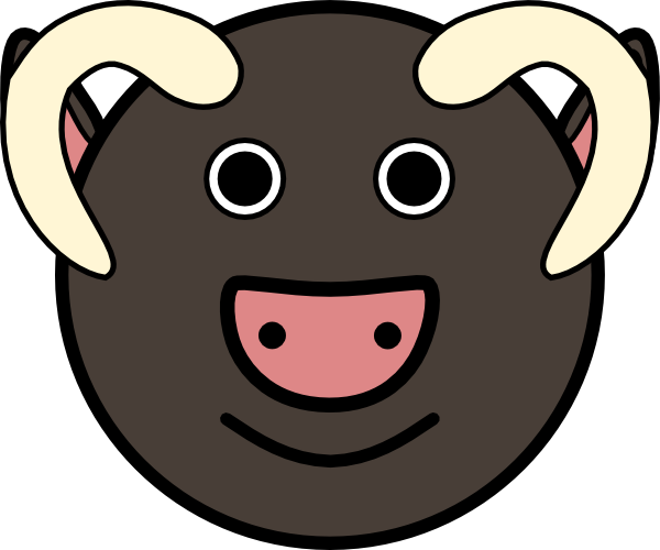 Circle Bull Head Clip art - Animal - Download vector clip art online