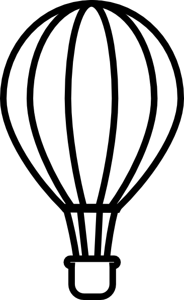 Hot Air Balloon Drawing Template - Free Clipart Images