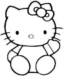 Hello Kitty Black And White Clip Art Clipart - Free to use Clip ...