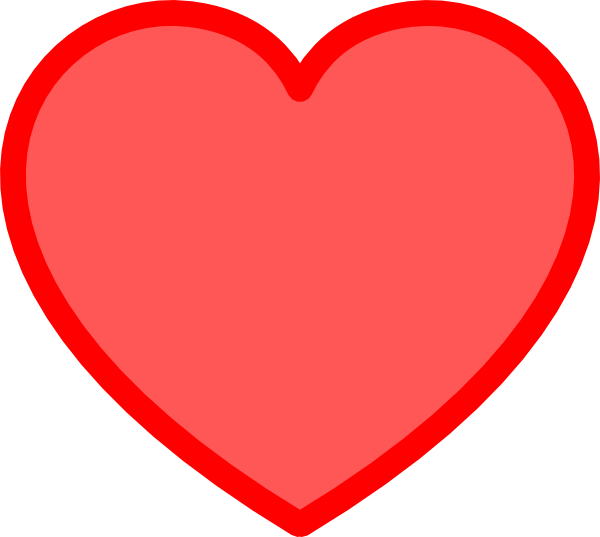 Red heart clipart png