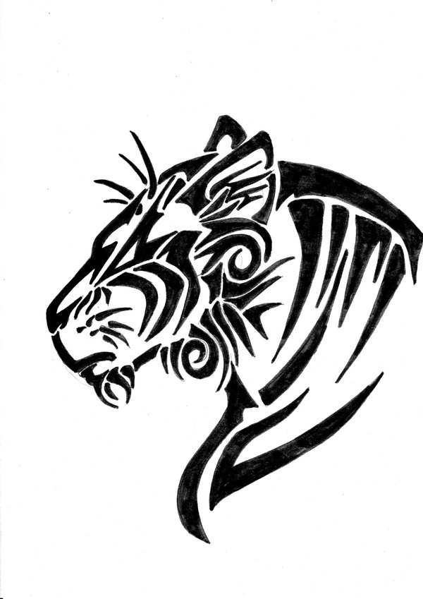 Tribal tiger clipart