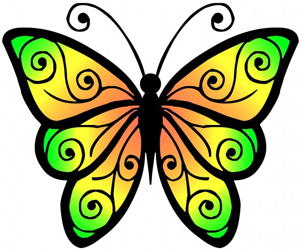 Spring butterfly clipart