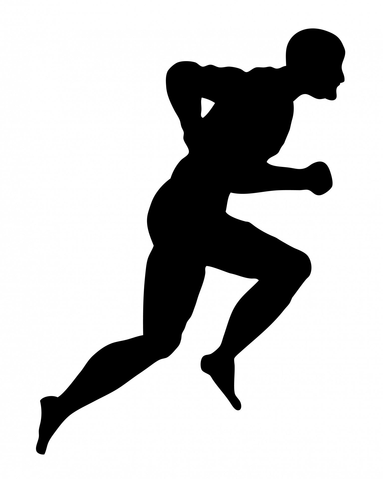 Small person running clipart