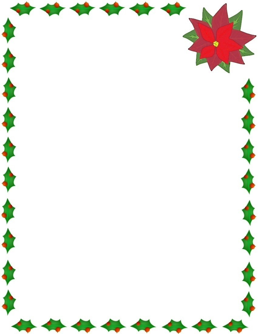 Poinsettia clip art borders