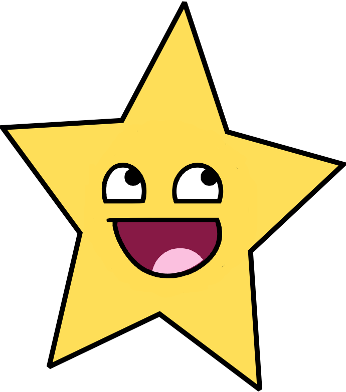 Smiley shooting star clipart