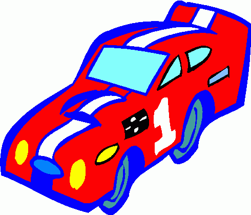 Cartoon race car clipart