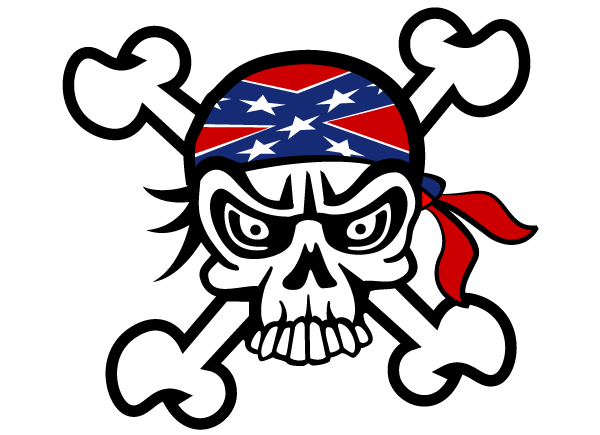 Skull and Confederate Kerchief | 123Freevectors
