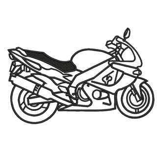 Embroidery Mill Motorbike Outline Large 12162 | Stock Embroidery ...