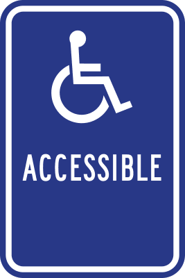 Wheelchair Accessible ADA Guide Signs - 12x18 | ADASignDepot.com
