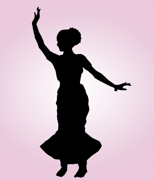 Indian Dancing Pose Silhouette Vector | Free Download