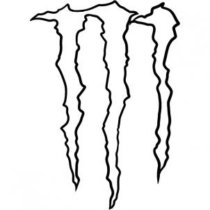 Monster energy black and white clipart