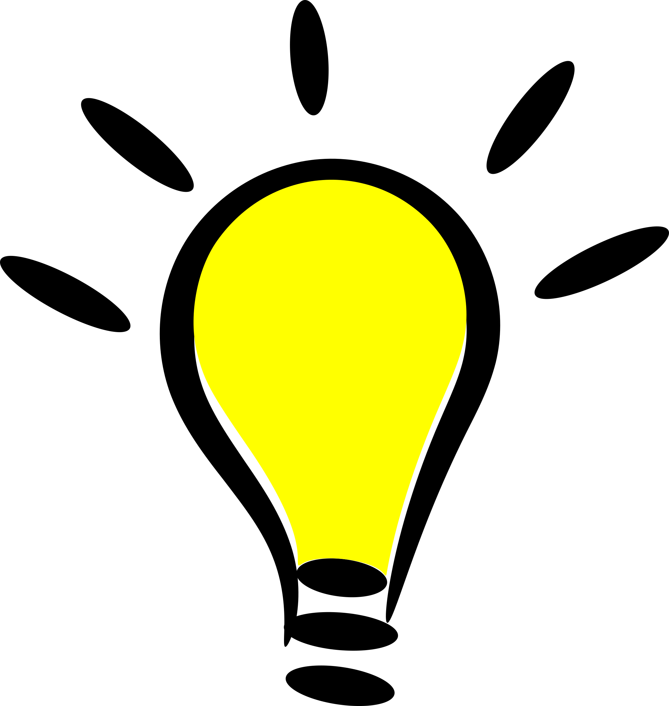 Thinking light bulb clipart