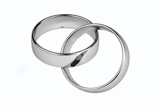 Wedding rings entwined clipart