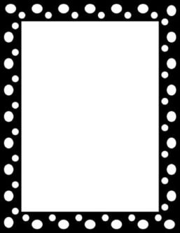Black And White Polka Dot Page Border Clip Art Clipart - Free to ...
