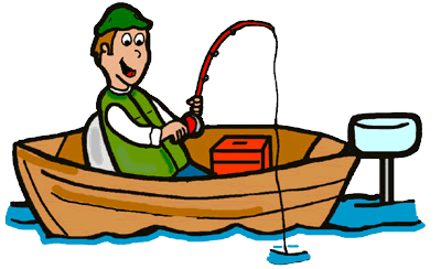 Fishing man clipart