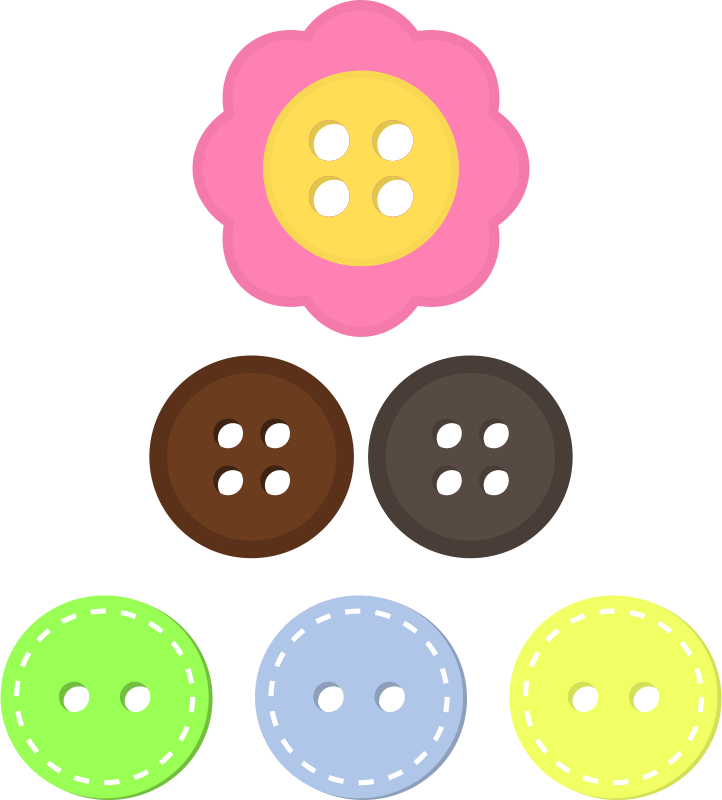 Free Set of Colorful Buttons Clip Art